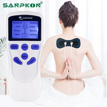 Tens Електростимулатор Машина за масаж на врата Импулсен електростимулатор на мускулите EMS масажор Физиотерапия Релаксация на шийката на матката