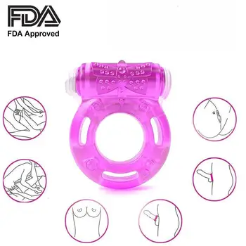 Двойка Секси играчка, еластичен пръстен за забавяне, вибриращ петел, разтеглива интензивна стимулация на клитора, преждевременна еякулация заключване вибратор за възрастни