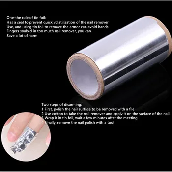 1 ролка кристал отстраняване UV гел лак обвива нокти отстраняване калай фолио сгъстяване калай фолио фототерапия полски нокти чисти подложки хартия