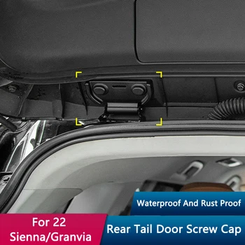 TAJIAN кола задна задна врата винт капаци ABS черен антикорозионна прахоустойчива защита багажника гайка капачка подстригване за Toyota 22 Сиена / Гранвия