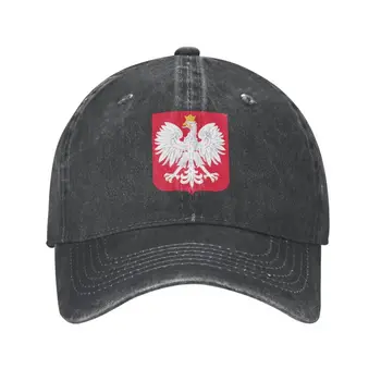 Класически унисекс памучен герб на Полша бейзболна шапка за възрастни регулируема татко шапка жени мъже хип-хоп