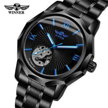 Победител 199B Висококачествено автоматично механично движение Мъжки часовник Кръгъл водоустойчив Оригинални китайски часовници за мъже