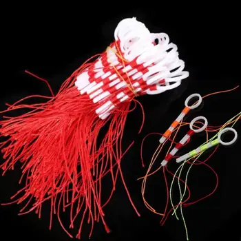 Cord String Bobber Looper Stop Knots Риболовни инструменти Памучна нишка Памук Конец Възел Пластмасови Оранжево/Червено/Жълто Морски риболов