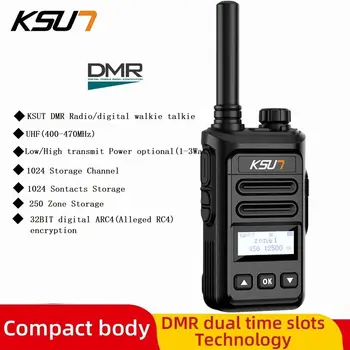 KSUT DMR Radio Walkie Talkie Digital Ham Двупосочна радиостанция Портативно 3 Watt UHF професионално приемо-предавателно безжично устройство