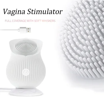 Клитор стимулация вибратор цвете форма преносим мастурбатор клиторна четка гърдата зърното масаж секс играчки за жени 10 режима