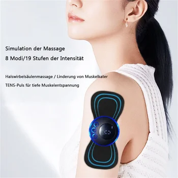 микро ток EMS мини масажор, преносим EMS масаж на рамото на врата, EMS биоелектрична акупресура мат