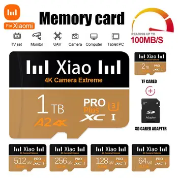 За Xiaomi 1TB 2TB SD карта Extreme Pro карта с памет Високоскоростен U3 4K UHD видео Micro TF SD карта C10 V30 флаш карти за камера PC