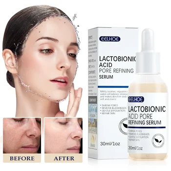 Лактобионова киселина Свиване на порите Серум за лице Възстановяване на кожата Премахване на черни точки Акне Грижа за кожата Трайно овлажняване Корейска козметика