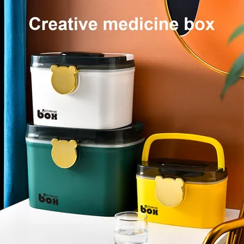 Многоцветна творческа медицинска кутия запечатана водоустойчива деликатна кутия за хапчета за пътуване за жени Мъж Лесно е да се вземе