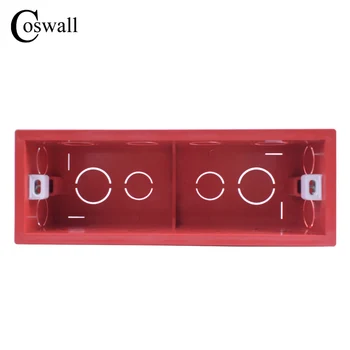  Coswall монтажна кутия Вътрешна касета 186mm * 67.5mm * 50mm За 197mm * 72mm Стандартен превключвател и гнездо червен цвят