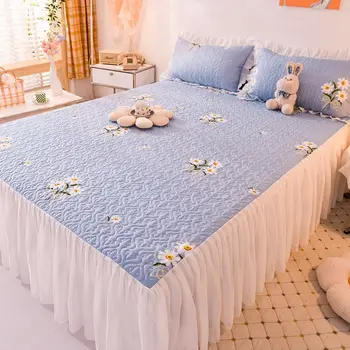 корейски разрошени дантела легло пола удебелени легло лист матрак защитно покритие против хлъзгане лист покривка