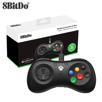 8BitDo M30 Геймпад с кабелен контролер за Xbox Series X / S, Xbox One и Windows с Game Pass - официално лицензиран