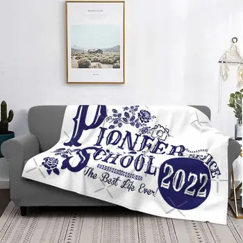 Pioneer School 2022 Напълно изпълнете одеяло покривка на леглото Пътуване диван покритие Ултралеки космати зимни покривала за легла
