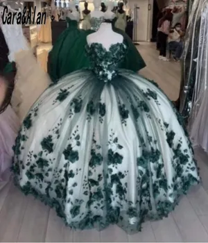 Cara&Alan Sweet 15 Charro Quinceanera рокли с 3D флорални апликационни рокли Vestidos de XV años