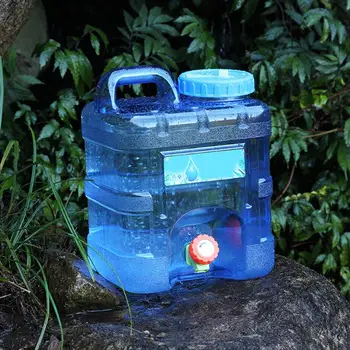 Къмпинг водна чанта Външни контейнери за вода за съхранение Преносима сгъваема кана за носене с кран Контейнер за кола Лагерни консумативи