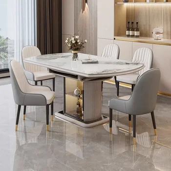 Комбинация Nordic трапезария комплект дизайнер хол кръгла маса модерен дом articulos para el hogar кухненски мебели