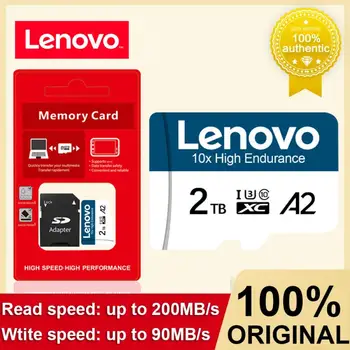 Lenovo 2TB флаш карта памет A2 V30 Micro TF SD памети Class10 1TB 512GB водоустойчива SD карта 256GB 128GB за камера телефон дрон