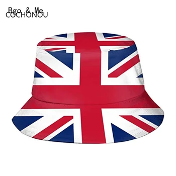 Union Jack Flag Bucket Hat for Men Дамска мода Outdoor British Flag Sun Hat Packable Hat Caps