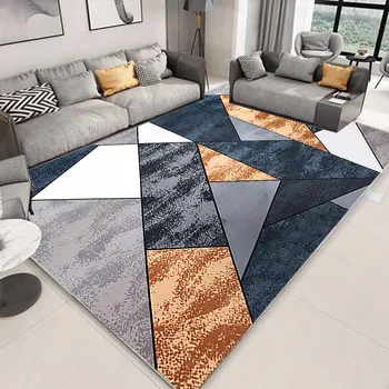 Модерни абстрактни килими за хол светлина луксозен коридор декорация на дома спалня декор етаж мат миещи се килими с голяма площ