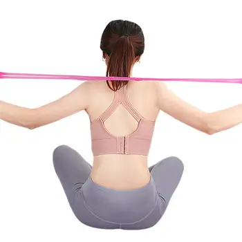 йога напрежение въже мек еластичен Tpe 8-фигура съпротива лента за йога пилатес стречинг упражнение участък фитнес за дома