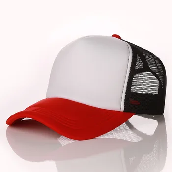 1PCS Безплатен печат Персонализирано лого Mesh Шапка за камион Мода Мъже Жени Детска шапка Туристически екип Бейзболна шапка Truker Cap