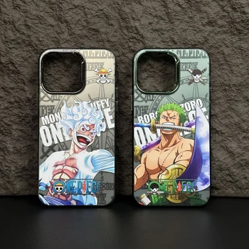 Hot Anime One Piece Luffy Roronoa Zoro Калъф за мобилен телефон Anti-fall Hard Shell Matte 15 14 13 Pro Max 12 Mini 11 X Xs Xr Cover