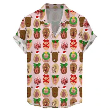 2024 Модна мъжка риза 3d Fun Sexy Print Хавайски ризи за мъже Висококачествени унисекс ежедневни ризи Harajuku извънгабаритни дрехи
