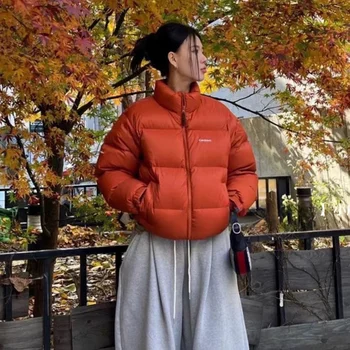 Ново висококачествено сгъстено корейско пухено яке случайни модни мъже и жени двойки топли зимни водоустойчиви ветроупорни