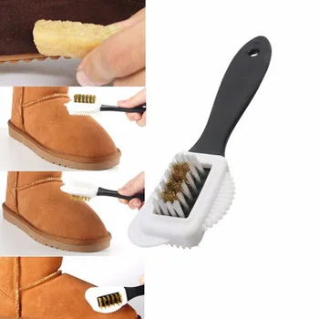 3 Странично почистване четка за обувки пластмасова S форма за почистване на обувки за велур сняг обувка кожени обувки домакински почистващи инструменти & аксесоари