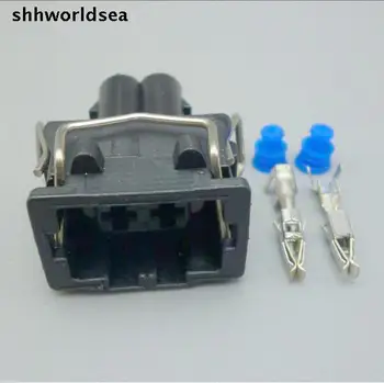 shhworldsea 5/30/100sets 3.5mm женски 2pin начин комплект мотоциклет кабел конектор 357 972 752