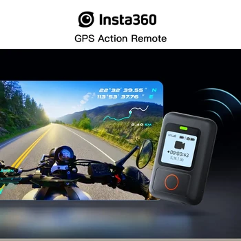 Insta360 GPS Action Remote- Водоустойчив IPX8, 475mAh, Bluetooth 5.0 За X3 / GO3 / ONE RS оригинални аксесоари за фотоапарати