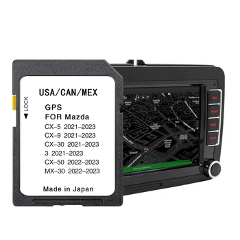 SD карта GPS САЩ / CAN / MEX 2023 карти или Mazda 3 CX-5 CX-9 CX-30 MX-30 CX-50 кола 16GB съвместими аксесоари за GPS система