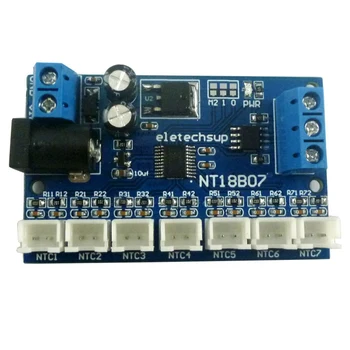 7 канал RS485 NTC измерване на температурен сензор MODBUS RTU безхартиен рекордер PLC NT18B07