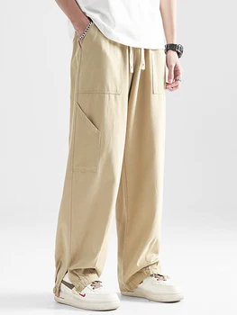 Нов мъжки джогър Sweatpants Мода Шнур Streetwear Случайни торбести панталони мъжки памук хлабав харем панталони Мъжко облекло