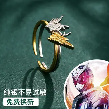 Маскиран ездач пръстен заек дракон пръстени за жени парти японски модни тенденции любовници сребърен цвят метал accesorios момиче бижута
