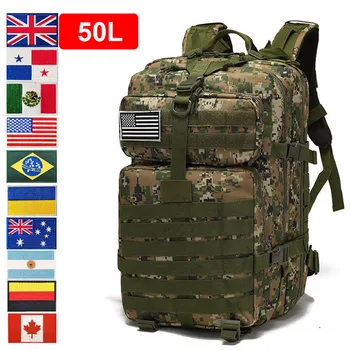 30L/50L раница туризъм къмпинг чанта военни туризъм чанта водоустойчиви раници армия открит къмпинг трекинг ловна чанта