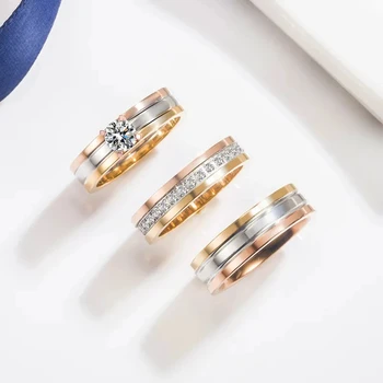 100% S925 стерлингово сребро високо качество пръстен дами темперамент мода двойка ангажимент луксозни бижута