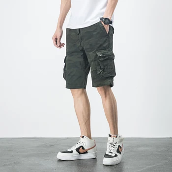 камуфлаж военни шорти летни мъжки джогинг спортни шорти мулти-джоб случайни работни шорти голям размер хип-хоп улично облекло