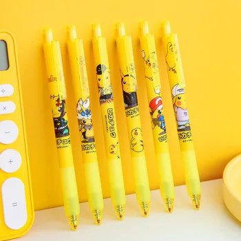 Pokemon Press гел писалка карикатура Pikachu преса на водна основа писалка черен подпис писалка канцеларски училищни пособия подарък за рожден ден