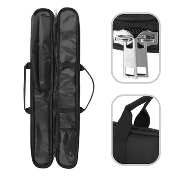 Бамбукова чанта за флейта Защита за съхранение торбичка Удобен организатор на чанти Oxford Linen Dizi Professional