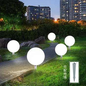  Открит LED градина топка светлини дистанционно управление етаж улица тревата лампа плувен басейн сватбено тържество празник декорация на дома
