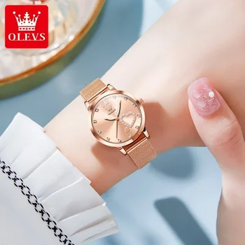 OLEVS 5189 Дамски часовници Casual Trend Watch Топ марка оригинален ръчен часовник водоустойчив светлинен неръждаема стомана нов цвят