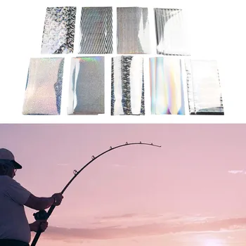 18pcs примамка лента 6 цвята стръв стикер флаш мигач/Dodger/примамка отразяващи Iscas Pesca 20 * 10 см риболов примамка стикери справяне инструмент