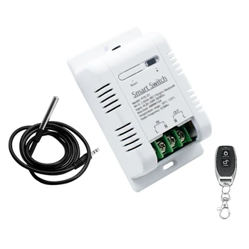 Tuya Wifi интелигентен температурен превключвател Интелигентен превключвател за наблюдение RF433 Превключвател за термостат Превключвател за контрол на температурата 16A 3000W