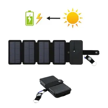 Външно слънчево зарядно преносимо универсално сгъваемо зареждане чанта за смартфони Таблети Пешеходен туризъм Къмпинг