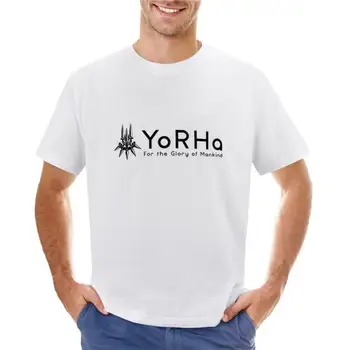 YoRHa - Черна тениска за момчета тениски реколта тениска Тениска естетически дрехи дрехи за мъже мъжка тениска с о-образно деколте
