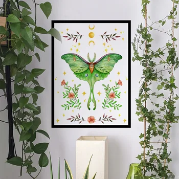 Butterfly Picture Photo Frame, Flower Living Room, Background Wall, Декорация, Самозалепващ се стикер