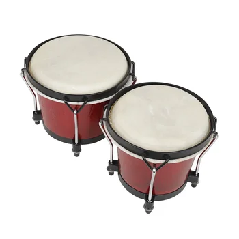 Африкански бонго барабан перкусионен инструмент дебела козя кожа дайре ясен звук барабани ритъм играчки музика подаръци може да тунинг