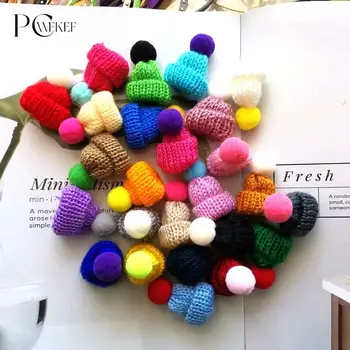 Мини ръчно изработена малка плетена шапка за DIY кукли декорация Телефон случай декорация 3.5CM