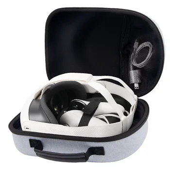 VR аксесоари за Meta Quest 3 Елитна каишка VR слушалки Калъф за пътуване за Meta Quest 3 Твърда защитна чанта за пътуване
